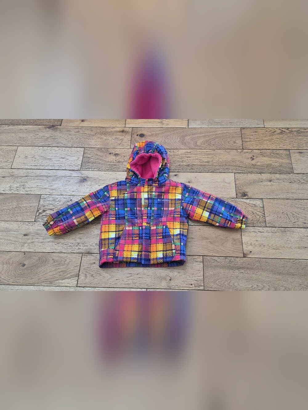 Columbia Kids Multi-Color Plaid Hooded Jacket